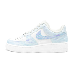 Nike Кроссовки Air Force 1 Galaxy Mystery, First Moon Culture, износостойкие, балансирующие, низкие, для скейтбординга, унисекс, синие dd8959-100(teamtwo-星河迷踪) | blue