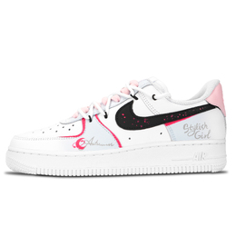 Nike Кроссовки для скейтбординга Air Force 1 Star Moon Vast, устойчивые к истиранию, низкие, унисекс, белые, розовые dd8959-100（team883- 星月浩瀚） | white pink