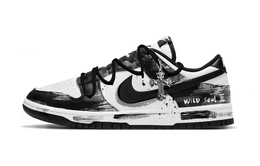 Nike Кроссовки для скейтбординга Dunk Ghost Compact, износостойкие, низкие, унисекс, черные, белые dd1391-100（team34-亡灵契约） | black white