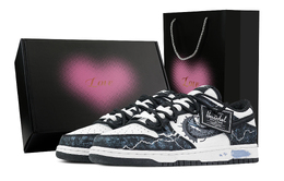 Nike Кроссовки для скейтбординга Dunk Entropy Era, Heart Box, износостойкие, низкие, унисекс, черные, белые dd1391-100(team773-熵裂纪元-爱心礼盒) | black white
