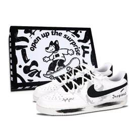 Nike Кроссовки для скейтборда Court Vision 1, износостойкие, низкие, унисекс, белые, черные dh2987-101（team883-黑白混淆男鞋盒） | white black