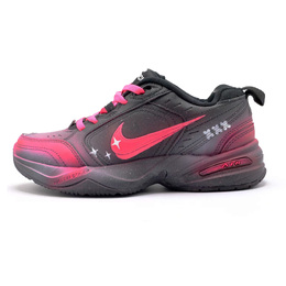 Nike Кроссовки Air Monarch 4 Phantom с защитой от истирания, низкие, массивные, унисекс, черные, розово-красные 415445-001（team275-幻影玫红） | black rose red