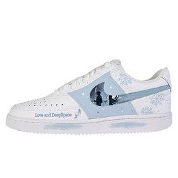 Nike Кроссовки Court Vision 1 для скейтбординга, износостойкие, белые, унисекс cd5463-101(team10- love与深空3 ) | white