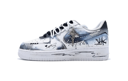 Nike Кроссовки Air Force 1 темно-серебристые, износостойкие, низкие, для скейтбординга, унисекс, белые cw2288-111(team997-暗银) | white