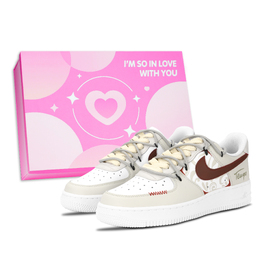 Nike Кроссовки Air Force 1 Air Force 1, износостойкие, с принтом Тотем, низкие, для скейтбординга, унисекс, красные dd8959-100（team971-图腾印花粉鞋盒） | red