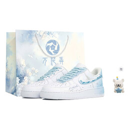 Nike Кроссовки Air Force 1 LTDZ White Dream, износостойкие, низкие, для скейтбординга, унисекс, белые, синие cw2288-111(team113-白境之诗s-box) | white blue