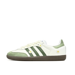 Adidas Кроссовки немецкой армии SAMBA OG, унисекс, низкие, белые/зеленые b75806(team920-雏菊茶冻) | white green