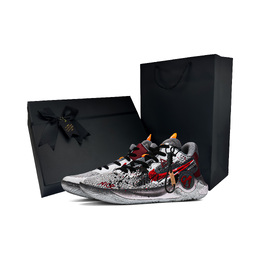 Nike Баскетбольные кроссовки KD Trey 5 IX Racing Track High End Box Cushioning, износостойкие, унисекс, черно-красные cw3402-011(team1337-黑红赛道高端礼盒） | black red