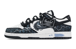 Nike Кроссовки для скейтбординга Dunk Entropy Fracture Era, износостойкие, низкие, унисекс, черно-белые dd1391-100(team773-熵裂纪元) | black white