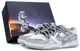 Nike Кроссовки для скейтбординга Dunk Low унисекс серо-синие hf5441-105（team948-特殊礼盒山岚） | gray blue