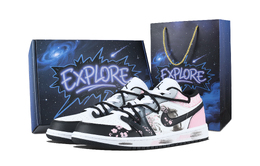 Jordan Баскетбольные кроссовки Air 1 Cherry Blossom Low Top Vintage унисекс розового цвета dc0774-101（team1171-落樱-礼盒） | pink