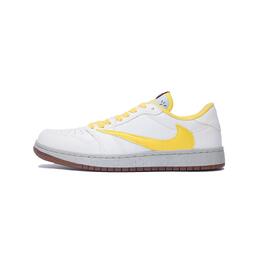 Jordan Баскетбольные кроссовки Travis Scott X Air 1 Vintage Unisex Mid Top Yellow White dz4137-700（team763-定制联名款aj1） | ecru