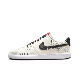 Nike Кроссовки Court Vision 1 с низким верхом для скейтборда, устойчивые к истиранию, унисекс, черные, белые dm1187-101（team849-让子弹飞） | black white