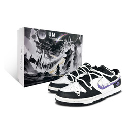 Nike Кроссовки для скейтбординга Dunk Purple Flame Cloud Rhythm Box в комплекте. Износостойкие низкие кроссовки для скейтбординга унисекс, цвет черный, фиолетовый dd1391-100(team660-紫火云韵-礼盒版） | black purple