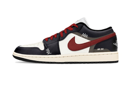 Jordan Баскетбольные кроссовки Air 1 Phantom Support Low Top Vintage унисекс, красные, черные 553558-165(team930-魅影) | red black
