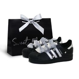Adidas Женские кроссовки для скейтбординга SUPERSTAR Silver Butterfly Story с низким верхом, устойчивые к истиранию, серебристо-белые eg4959（team664-银蝶叙） | silver white