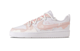 Nike Кроссовки Court Vision 1 Pink Kitten с низким верхом для скейтборда, устойчивые к истиранию, унисекс, розовые, белые bq5448-100（team1374-粉色猫猫） | pink white