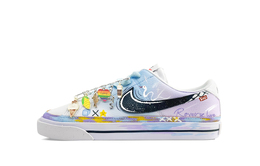 Nike Кроссовки для скейтбординга Court Legacy, унисекс, низкие, синие/фиолетовые/желтые dh3162-100(team1201-反方向的爱) | blue purple