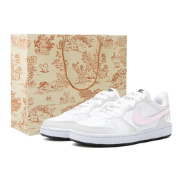 Nike Низкие износостойкие кроссовки для скейтбординга Court Borough, унисекс, серо-розовые dv5456-104（team849-爱之绽放sbox） | gray pink