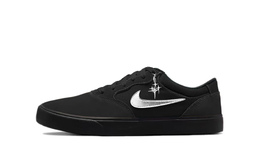Nike Кроссовки для скейтбординга SB Chron 2 Cyber Silver, износостойкие, низкие, унисекс, черно-серебристые dm3493-200(team619-赛博银) | black silver