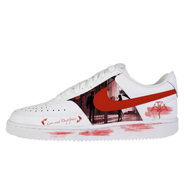 Nike Кроссовки Court Vision 1 для скейтбординга, износостойкие, белые, унисекс cd5463-101(team10- love与深空4 ) | white