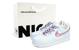 Nike Женские кроссовки для скейтбординга Air Force 1 с низким верхом, устойчивые к истиранию, сине-фиолетовые dd8958-100（team1110-海盐薰梦s-box） | blue purple