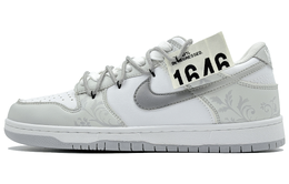 Nike Кроссовки для скейтбординга Dunk He Su Space, износостойкие, с цветочным принтом, женские, белые, серые dd1503-103（team905-繁花） | white gray