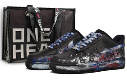 Nike Кроссовки Air Force 1 для скейтбординга, износостойкие, низкие, унисекс, черные cw2288-001(team400-暴雨预警男女款蓝礼) | black shopping bag