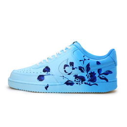 Nike Кроссовки Court Vision 1 Ice Linghua с низким верхом для скейтборда, устойчивые к истиранию, с поддержкой баланса, унисекс, синие, базовые dh2987-101（team1037-冰凌花） | blue