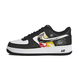 Nike Кроссовки Air Force 1 Coverage с низким верхом, устойчивые к истиранию, для скейтбординга, унисекс, черные, белые dv0788-001(team183-鱼跃龙门） | black white