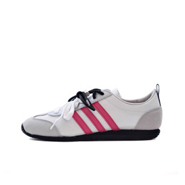 Adidas Кроссовки VS JOG 2.0 с противоскользящим покрытием, износостойкие, повседневные, унисекс, белые, розовые jr4653(team311-粉银少女) | white pink