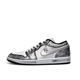 Jordan Баскетбольные кроссовки Air 1 Vintage, унисекс, низкие, цвет: черный/серебристый/розовый 553558-165(team920-星陨龙息) | black silver pink
