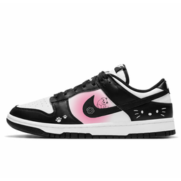 Nike Кроссовки для скейтбординга Dunk, устойчивые к истиранию, низкие, унисекс, черные, белые dd1391-100(team10-歪头小猫) | black white