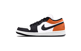 Jordan Баскетбольные кроссовки Air 1 Vintage, унисекс, низкие, черные/оранжевые 553558-146（team425-黑橙扣碎） | black