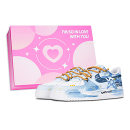 Nike Кроссовки для скейтбординга Air Force 1 Vast Galaxy, износостойкие, низкие, унисекс, синие dd8959-100(team1219-浩瀚星系-box） | blue