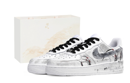 Nike Кроссовки Air Force 1 с низким верхом, устойчивые к истиранию, унисекс, черные, белые, серые 315122-111(team943-兰花草) | black gray