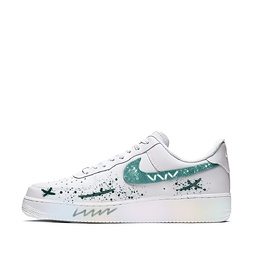 Nike Кроссовки Air Force 1 Forest Green Star Coverage с амортизацией, износостойкие, низкие, для скейтбординга, унисекс, Jasper cw2288-111(team770-绿林星芒) | jasper