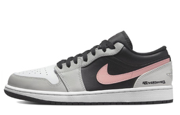 Jordan 1. Амортизирующие, износостойкие низкие винтажные баскетбольные кроссовки унисекс, черные, серые, розовые 553558-165(team349-小dior粉) | black gray pink