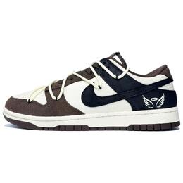 Nike Кроссовки для скейтбординга Dunk, устойчивые к истиранию, низкие, унисекс, черно-коричневые fq8249-104(team567-天使之翼) | black brown