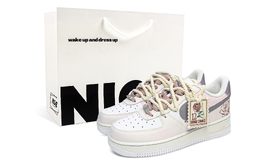 Nike Кроссовки Air Force 1 для скейтбординга, износостойкие, женские, светло-розовые dd8958-100（team1110-邮玫邂逅s-box） | light pink
