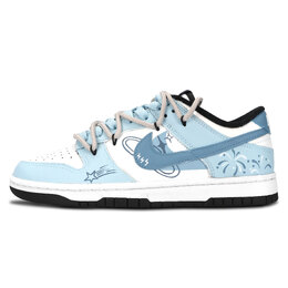 Nike Кроссовки для скейтбординга Dunk Black White, Illusion Blue Star Rhythm, устойчивые к истиранию, низкие, унисекс, синие dd1391-100（team883-幻蓝星韵） | blue