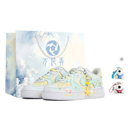 Кроссовки для скейтбординга Air Force 1 унисекс, низкие, зеленые/желтые Nike, White Green cw2288-111(team113-海盐之星s-box) | white green