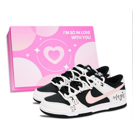 Nike Кроссовки для скейтбординга Dunk Low Top унисекс, черные dd1391-100（team883-蝴蝶魔法1女鞋盒） | black