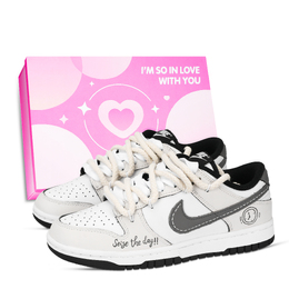 Nike Кроссовки для скейтбординга Dunk Black White, Seize The Day, износостойкие, низкие, унисекс, желто-серые hf5441-100（team971-把握今天鞋盒） | yellow gray