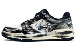 Nike Кроссовки для скейтбординга Full Force Low Gothic Thorn Rose, износостойкие, металлические, унисекс, черные, белые fb1362-101(team35-荆棘玫瑰) | black white