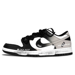 Nike Кроссовки для скейтбординга Dunk Black White, Shackles Heavy, износостойкие, низкие, унисекс, белые, черные dd1391-100（team883-枷锁重重） | khaki