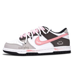 Nike Кроссовки для скейтбординга Dunk Black White, Every Day Happy, устойчивые к истиранию, унисекс, розовые dd1391-100（team971-每天开心） | pink