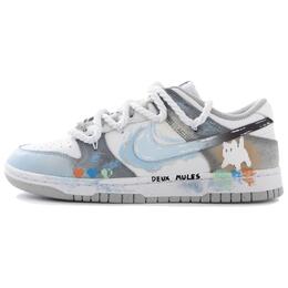 Nike Кроссовки для скейтбординга Dunk Low Top унисекс серые белые синие dd1391-103（team948-怪奇小猫） | gray white blue