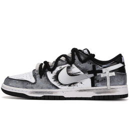 Nike Кроссовки для скейтбординга Dunk Cross Spring, износостойкие, низкие, унисекс, черные, белые dd1391-100（team342-十字发条） | black white