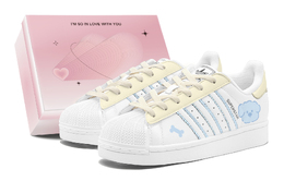 Adidas Кроссовки для скейтбординга Superstar 2 Bone Puppy Low, унисекс, синие, желтые ih8659(teams1-骨头小狗s-box) | blue yellow